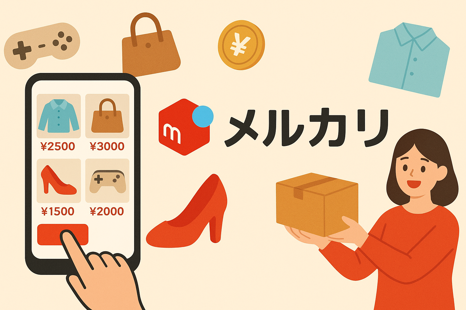 メルカリのたたみじわに関する説明文例と丁寧な書き方